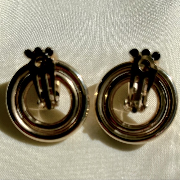 Gold and Silver Door Knocker Earrings - Picture 9 of 16